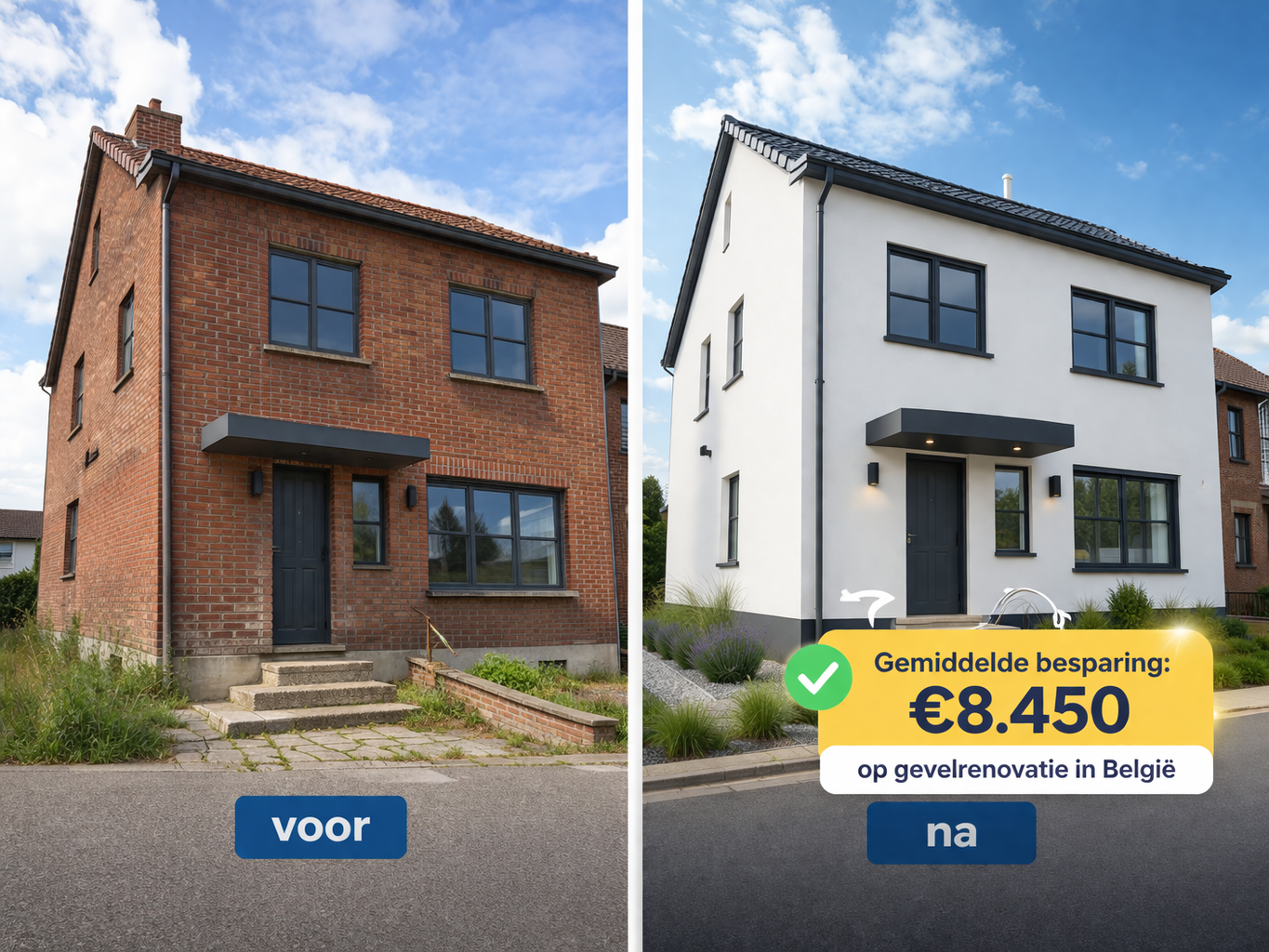 CREPI gevel voor en na